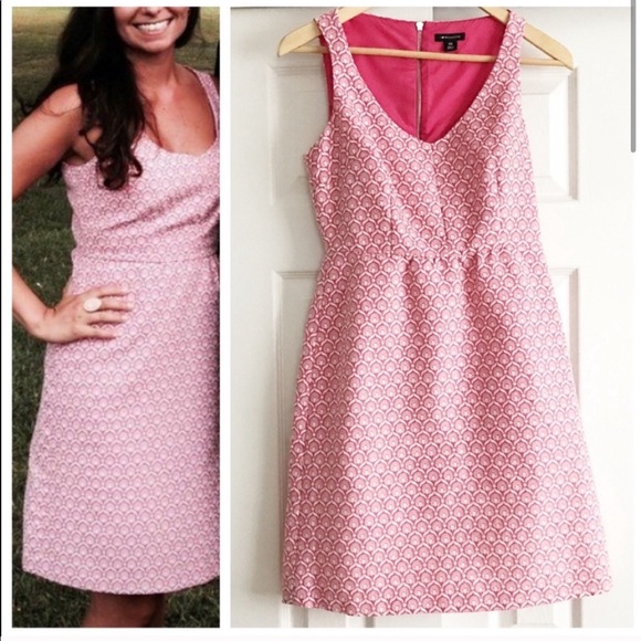 I Heart Ronson Pink White Sleeveless Keyhole Dress - Picture 4 of 9